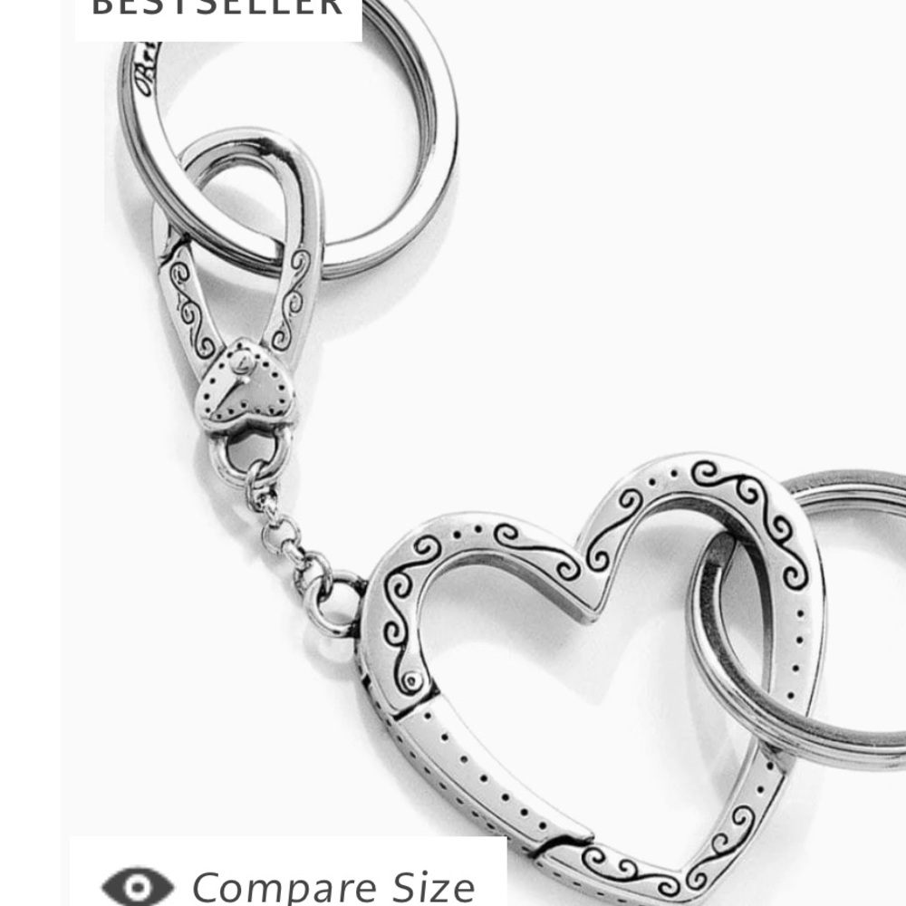 Brighton Silver Heart Keychain